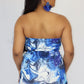 Handmade Royal Blue Tie Dye Bandeau Top