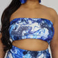Handmade Royal Blue Tie Dye Bandeau Top