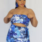 Handmade Royal Blue Tie Dye Bandeau Top
