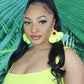 Yellow Ribbed Knitted Square Neck Crop Top