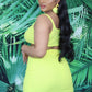 Yellow Ribbed Knitted Maxi Skirt