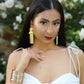 Gold Metallic Tassel Earrings