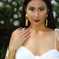 Gold Metallic Tassel Earrings