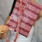 Red Snake Print Clutch Bag