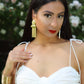 Gold Metallic Tassel Earrings