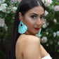 Aqua Bohemia Tassel Earrings