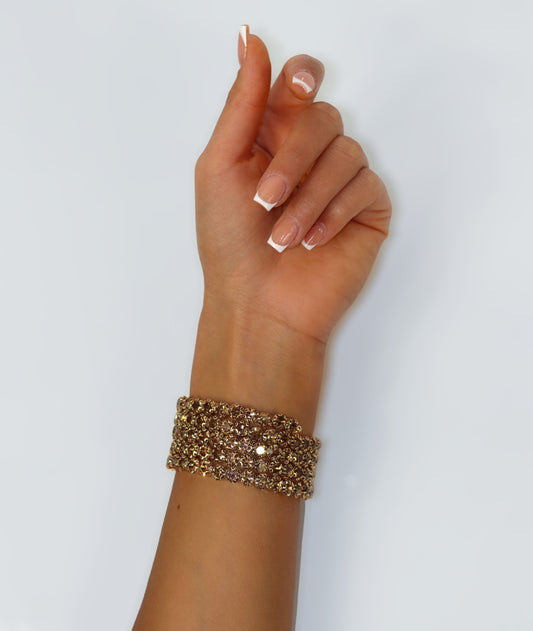 Deep Gold Rhinestone Bracelet