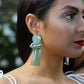 Silver Metallic Tassel Earrings