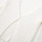 White Rib Knitted Cardigan
