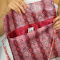 Red Snake Print Clutch Bag