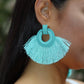 Aqua Bohemia Tassel Earrings