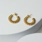 Gold Twisted Hoop Earrings