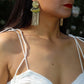 Gold Metallic Tassel Earrings
