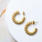 Gold Twisted Hoop Earrings