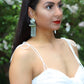 Silver Metallic Tassel Earrings