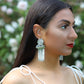 Silver Metallic Tassel Earrings