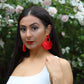 Red Bohemia Tassel Earrings
