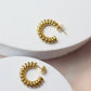 Gold Twisted Hoop Earrings