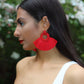 Red Bohemia Tassel Earrings