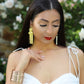 Gold Metallic Tassel Earrings