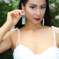 Silver Metallic Tassel Earrings